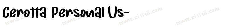 Cerotta Personal Us字体转换